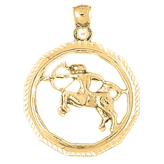 10K, 14K or 18K Gold Zodiac - Sagittarius Pendant