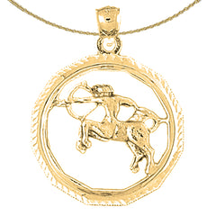 10K, 14K or 18K Gold Zodiac - Sagittarius Pendant