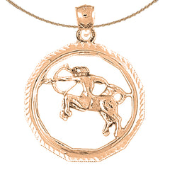 10K, 14K or 18K Gold Zodiac - Sagittarius Pendant