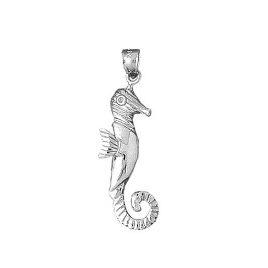 10K, 14K or 18K Gold Seahorse Pendant