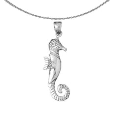 10K, 14K or 18K Gold Seahorse Pendant