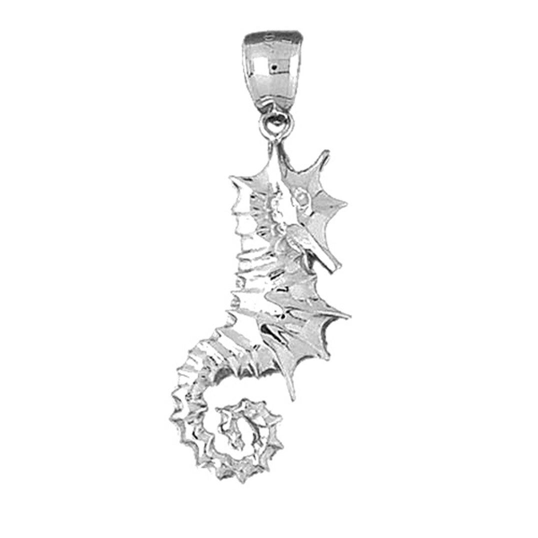 10K, 14K or 18K Gold Seahorse Pendant