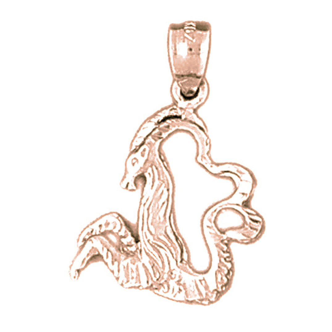 10K, 14K or 18K Gold Zodiac - Capricorn Pendant