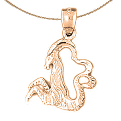 10K, 14K or 18K Gold Zodiac - Capricorn Pendant