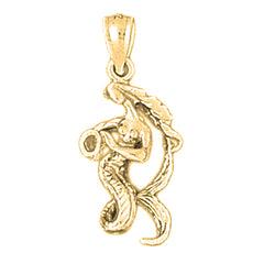 10K, 14K or 18K Gold Zodiac - Aquarius Pendant