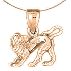 10K, 14K or 18K Gold Zodiac - Leo Pendant