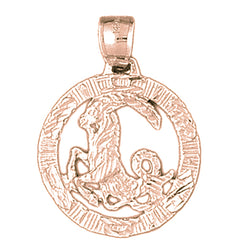 10K, 14K or 18K Gold Zodiac - Capricorn Pendant