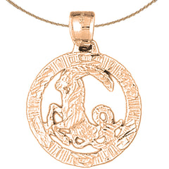 10K, 14K or 18K Gold Zodiac - Capricorn Pendant