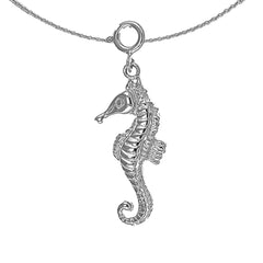 10K, 14K or 18K Gold Seahorse Pendant