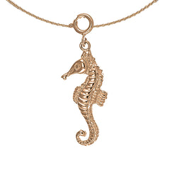 10K, 14K or 18K Gold Seahorse Pendant