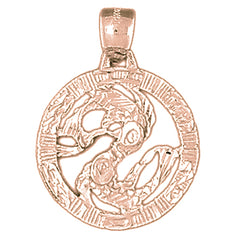 10K, 14K or 18K Gold Zodiac - Pisces Pendant