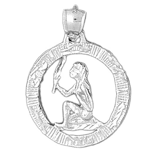 10K, 14K or 18K Gold Zodiac - Virgo Pendant