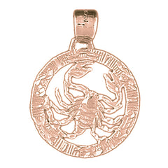 10K, 14K or 18K Gold Zodiac - Scorpio Pendant