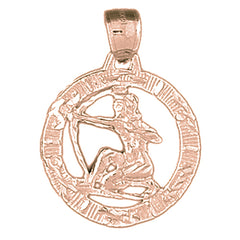 10K, 14K or 18K Gold Zodiac - Sagittarius Pendant