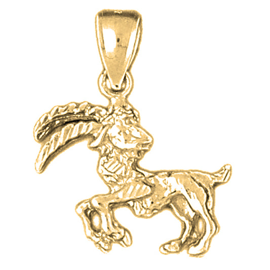 10K, 14K or 18K Gold Zodiac - Capricorn Pendant