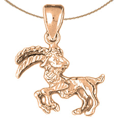 10K, 14K or 18K Gold Zodiac - Capricorn Pendant