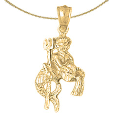 10K, 14K or 18K Gold Zodiac - Aquarius Pendant