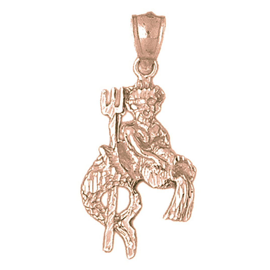 10K, 14K or 18K Gold Zodiac - Aquarius Pendant