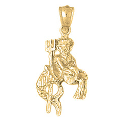 10K, 14K or 18K Gold Zodiac - Aquarius Pendant