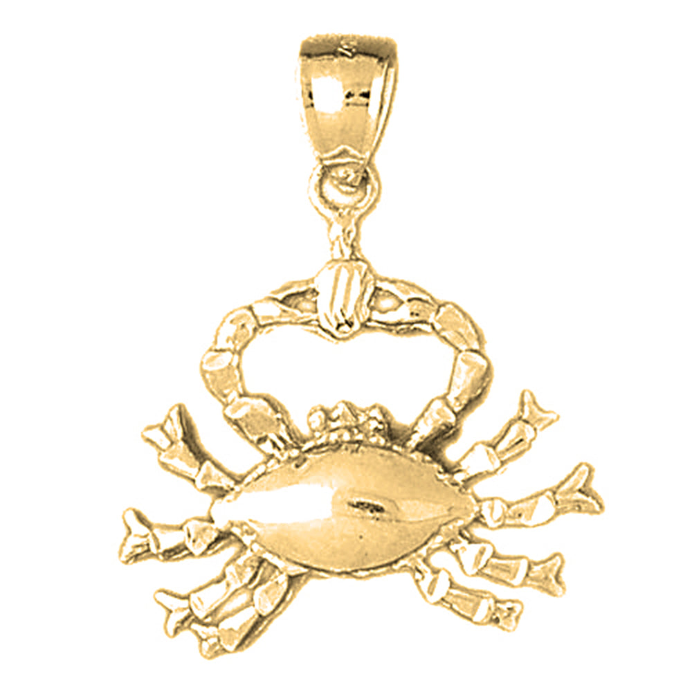 10K, 14K or 18K Gold Zodiac - Cancer Pendant