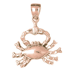 10K, 14K or 18K Gold Zodiac - Cancer Pendant