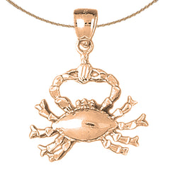 10K, 14K or 18K Gold Zodiac - Cancer Pendant