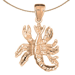 10K, 14K or 18K Gold Zodiac - Scorpio Pendant