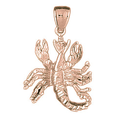 10K, 14K or 18K Gold Zodiac - Scorpio Pendant