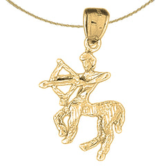 10K, 14K or 18K Gold Zodiac - Sagittarius Pendant