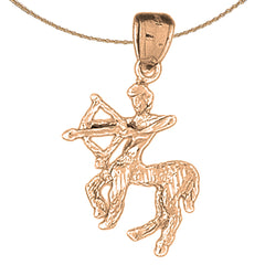 10K, 14K or 18K Gold Zodiac - Sagittarius Pendant