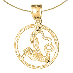 10K, 14K or 18K Gold Zodiac - Capricorn Pendant