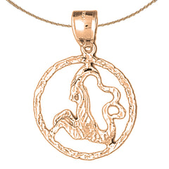 10K, 14K or 18K Gold Zodiac - Capricorn Pendant