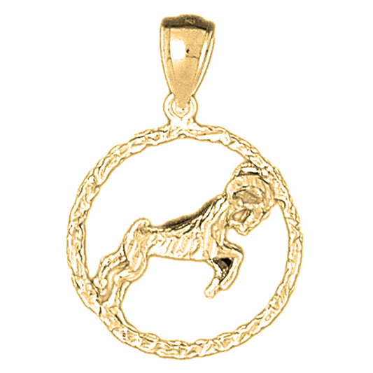 10K, 14K or 18K Gold Zodiac - Aries Pendant