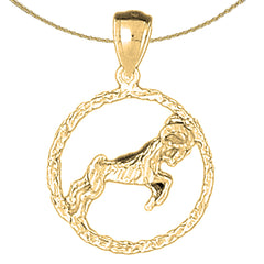 10K, 14K or 18K Gold Zodiac - Aries Pendant