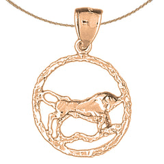 10K, 14K or 18K Gold Zodiac - Taurus Pendant