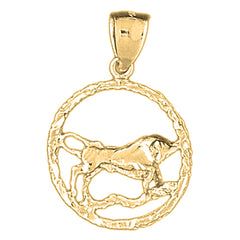 10K, 14K or 18K Gold Zodiac - Taurus Pendant