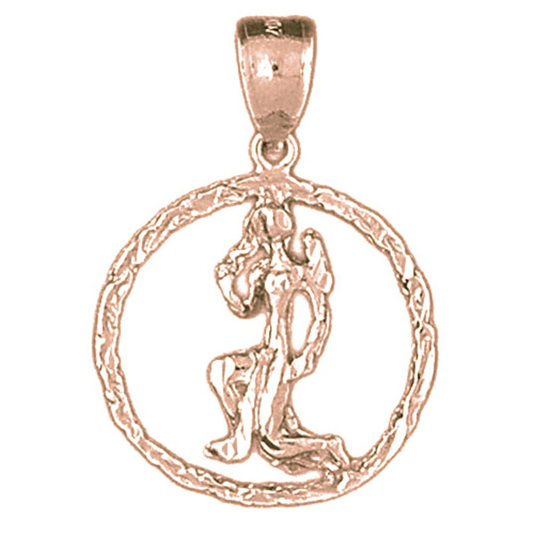 10K, 14K or 18K Gold Zodiac - Virgo Pendant