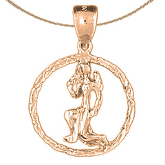 10K, 14K or 18K Gold Zodiac - Virgo Pendant