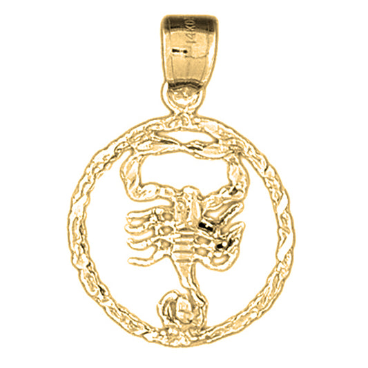 10K, 14K or 18K Gold Zodiac - Scorpio Pendant