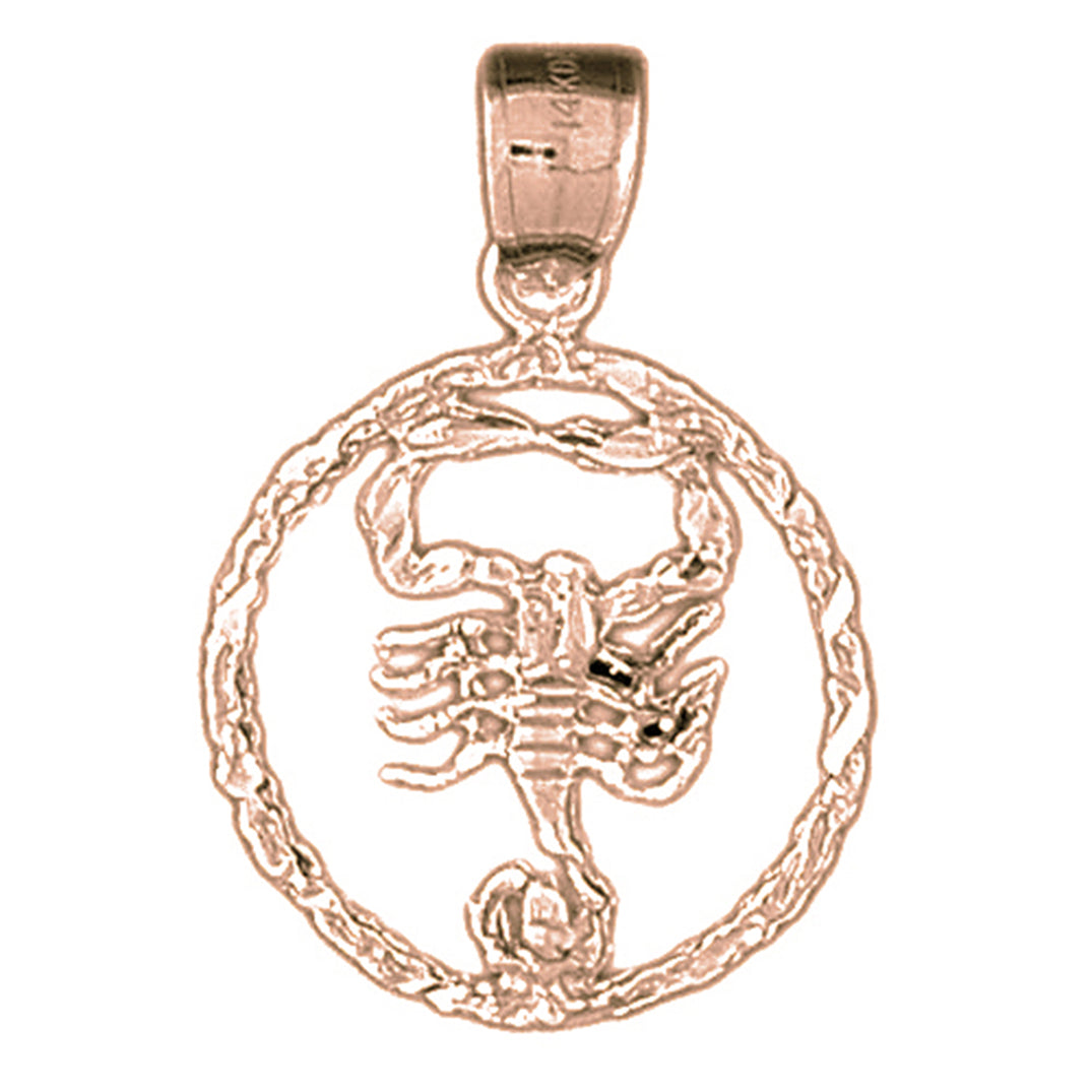 10K, 14K or 18K Gold Zodiac - Scorpio Pendant