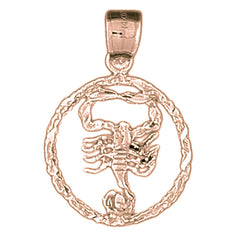 10K, 14K or 18K Gold Zodiac - Scorpio Pendant