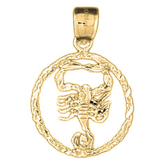 10K, 14K or 18K Gold Zodiac - Scorpio Pendant