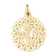14K or 18K Gold Zodiac - Capricorn Pendant