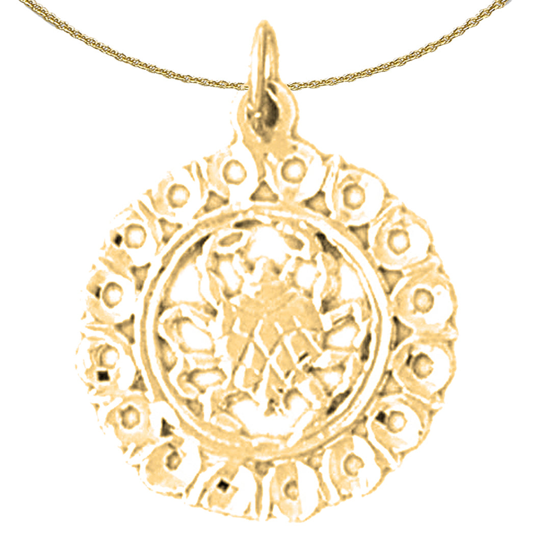 14K or 18K Gold Zodiac - Cancer Pendant