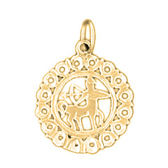 14K or 18K Gold Zodiac - Sagittarius Pendant