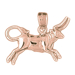 10K, 14K or 18K Gold Zodiac - Taurus Pendant