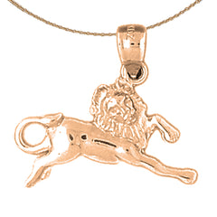 10K, 14K or 18K Gold Zodiac - Leo Pendant