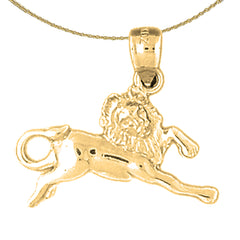 10K, 14K or 18K Gold Zodiac - Leo Pendant