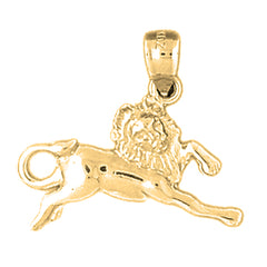 10K, 14K or 18K Gold Zodiac - Leo Pendant