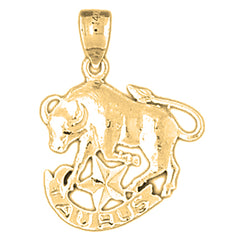 14K or 18K Gold Zodiac - Taurus Pendant